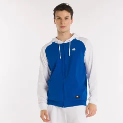 Sweat à capuche zippé bicolore