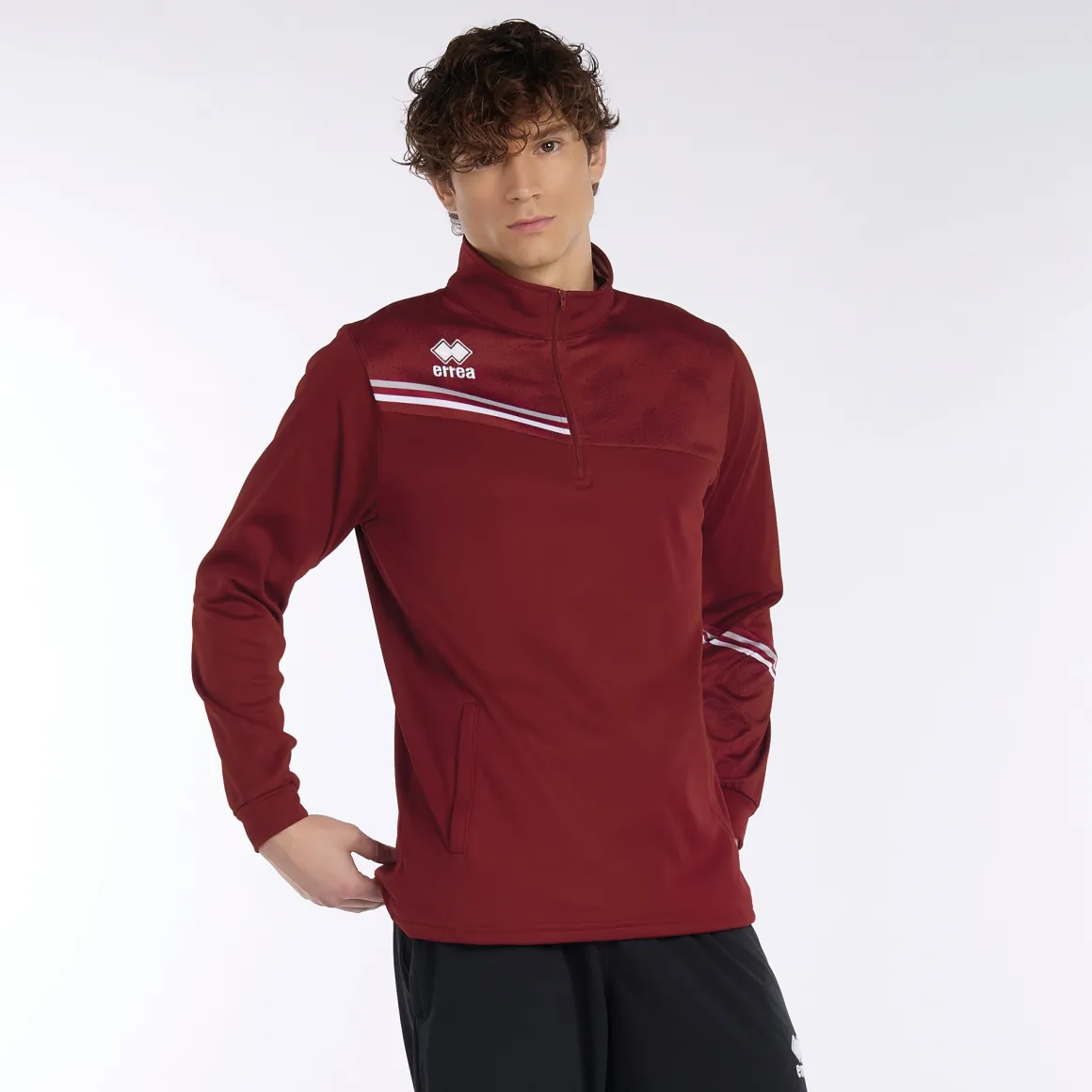 Sweat-shirt col montant avec fermeture éclair Elias