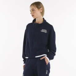 Sweatshirt crop SS25 à fermeture éclair intégrale pour femmes