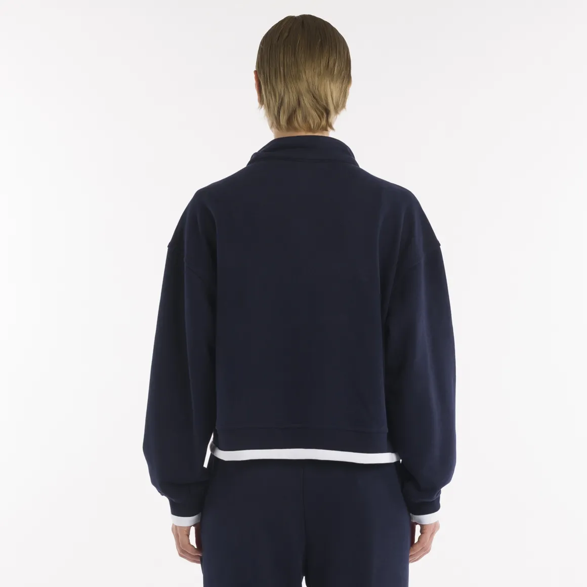 Sweatshirt crop SS25 à fermeture éclair intégrale pour femmes
