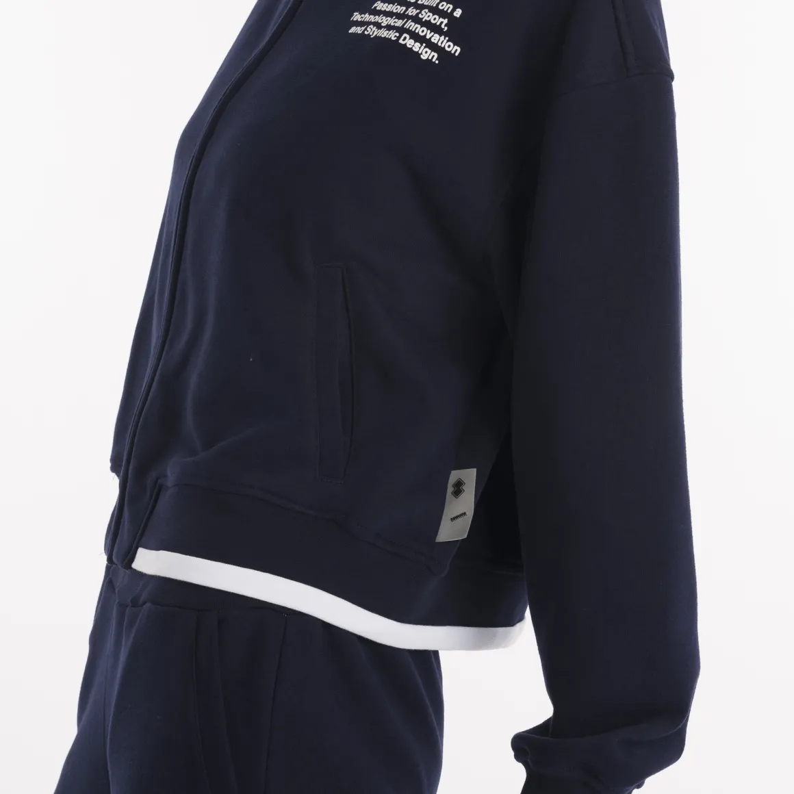 Sweatshirt crop SS25 à fermeture éclair intégrale pour femmes